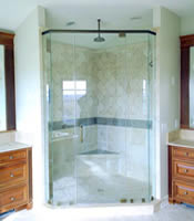 Glass Shower Door Installed in Bellevue